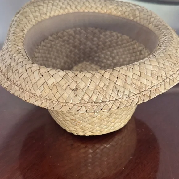 Barneys New York Tan Fedora with Red and Brown Band - Picture 7 of 7